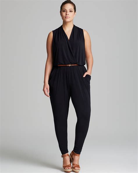 michael kors utility jumpsuit|Michael Kors sleeveless belted jumpsuit.